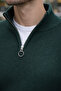 Men's Slim Fit Slim Fit Half Zip Mock Neck Knitwear Sweater - 4