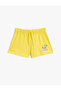Waist Tied Shorts Printed Cotton