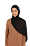 Ready-to-wear, practical, luxury chiffon shawl with boning, black. - 2