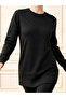 Round Neck Single Knitwear Blouse / Black - 2