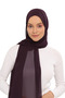 Ready Practical Luxury Neck Collar Beaded Chiffon Shawl Plum - 2