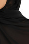 Ready-to-wear, practical, luxury chiffon shawl with boning, black. - 5
