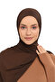 Ready Practical Luxury Interlocking Elastic Boned Chiffon Shawl Brown - 4