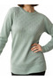 Round Neck Single Knitwear Blouse / Green