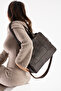 Mega Polo Brown Large Soft Faux Leather Women's Shoulder Bag - 5