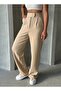 Women's Beige Velcro Lycra Palazzo Trousers - 3