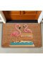 Pink Flamingo Pair Welcome Door Mat 45x70cm - 2