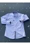 Plain White Navy Blue Petite Checked School Children's Shirt - 3
