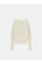 10857 Boat Neck Soft Sweater-Ecru - 7