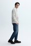 Men's Ecru Regular Fit Striped Long Sleeve Shirt - 3
