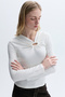 Women's Ecru Collar Detailed Fitted Modal Blouse