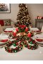 1.7 Red Green Meter Tinsel Garland Fringed Christmas Decoration - 4