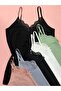 6 Pieces Women's Lace String Strap Cotton Undershirt (navy blue-salmon-ecru-pink-plum-gray)