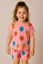 Colorful Strawberry Detailed Shorts Suit - 4