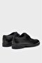 Men's Black Genuine Leather Lace-Up Classic Shoes - Dolphin - 3