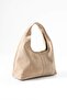 Clk Zd359 Women's Shoulder Bag Beige Suede - 2