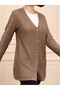 Seasonal Mercerized Mother's Pocket Cardigan / Mink - 2