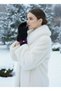 Elegant Lace Bow Stone Detailed Women's Winter Knitwear Gloves – Black-Purple - 2
