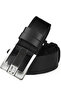 Men's Black Thick Tongue 4.5 cm Leather Sports Belt 1801312