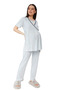 Elegant Blue Maternity 3-Piece Pajama Set - Comfortable Set with Nursing Features for Hospital Discharge - 5