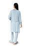 Elegant Blue Maternity 3-Piece Pajama Set - Comfortable Set with Nursing Features for Hospital Discharge - 4