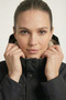 Women's Removable Hood Windproof Black Winter Coat Parka - 4