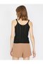 Women's Black Hollow Collar Strap Sweater 9YAF90149GT - 4