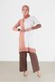 3-COLOR TRICOT TUNIC WITH STRIP DETAIL 42106