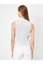 Women's Ecru Sleeveless Sweater 0YAK92751HT - 4