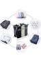 3-Section Laundry Basket Black/White/Grey 137Liters - 5