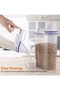 4-Piece Rice And Cereal Storage Container With Measuring Cup Set Clear/Blue 23.5cm - 2