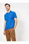 Men's Cobalt Blue Polo Neck T-Shirt 0Yam12133Lk - 2