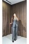 Wool Effect Trousers Vest Gray Suit - 7