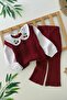 My Little One's Cicileri Cherry Embroidery Knitted Patterned Sweater Set of 2 - Red - 3
