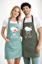 Kitchen Apron Set of 2 Stain-Repellent Water-Repellent Fabric Chef Dowry Apron with Pocket - 2