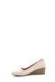 Genuine Leather Beige Women's Wedge Heel Shoes 411ZA291 - 3