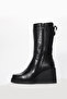 Genuine Leather Women's Wedge Heel Boots 124Sza2501 - 2