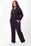 Women's Plus Sizestone Print Detailed Hooded Stylish Tracksuit Set - 3