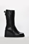 Genuine Leather Women's Wedge Heel Boots 124Sza2501