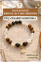 Tiger Eye, Crystal Quartz, Obsidian Natural Stone Bracelet – Power, Courage & Protection