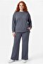 Women's Plus Size Premium Sho Fabric Spanish Leg Stylish Smoked Tracksuit Set