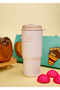 600 ml Triple Sip Pale Peach Double Layer Stainless Steel Thermos Flask - 7