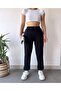 Black Basic Jogger Knitted Sweatpants with Fleece Inside 2 threads - 3