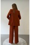 Limited Edition Women's Jacket Vest Palazzo Pants Tile 3-Piece Set – Office & Stylish Combination - 6