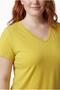 Women's Plus Size V-Neck Byellow T-Shirt – Relaxed Fit, Breathable Fabric, Available up to Size 6XL - 4