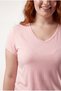 Women's Plus Size V-Neck Powder T-Shirt – Relaxed Fit, Breathable Fabric, Available in Sizes up to 6XL - 4