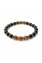 Tibetan Agate - Onyx - Hematite Natural Stone Design Bracelet (Nazar-Courage-Stress-Positive Energy) - 3