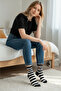 4 Pairs of Unisex Cotton College Socks – Men's and Women's Patterned Socks - 4