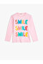 Girl's Pink Printed T-Shirt