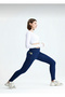 Women's Winter Fleece Lined High Waist t Shaping / Sculpting Pocket Leggings Black Navy Blue 2-Pack - 2